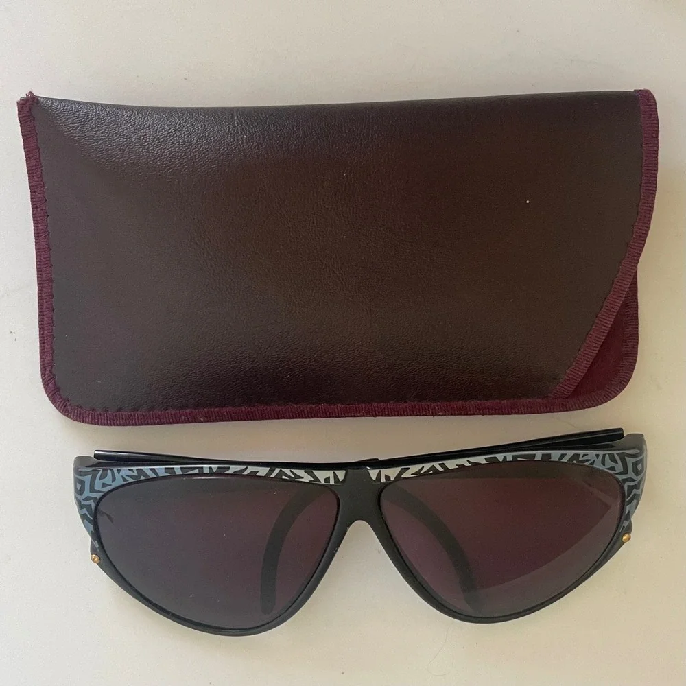 Vintage Glasses Frames Only Britalia Italia Made‎ Italy 234 C-3 Black 80s design